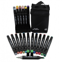 Caneta Marcador Para Colorir, Magic Kids, Art Marker, 24 Cores, Ponta Dupla, Com Bolsa na Amazon