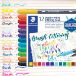 Caneta Ponta Dupla, Staedtler, Brush Lettering, 3004 TB12 02, 12 Cores na Amazon