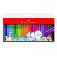 Caneta Ponta Fina, Faber-Castell, Fine Pen Colors, 24 Cores na Amazon