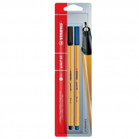 Caneta Ponta Fina – STABILO Point 88 – Pacote Com 2 Unidades – Preto E Azul na Amazon