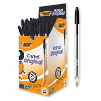 Caneta Preta Bic Cristal Dura Mais – Ponta Esferográfica Média De 1.0mm. Escrita Macia E Cor Intensa na Amazon