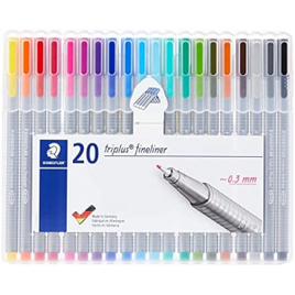Caneta Triangular Staedtler Fineliner Triplus 0.3mm 20 Cores na Amazon