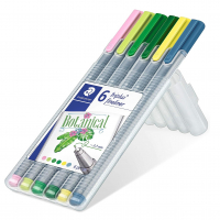 Caneta Triangular, Staedtler, Fineliner Triplus Botanical, 334 SB6CS8, 0.3mm, 6 Cores na Amazon