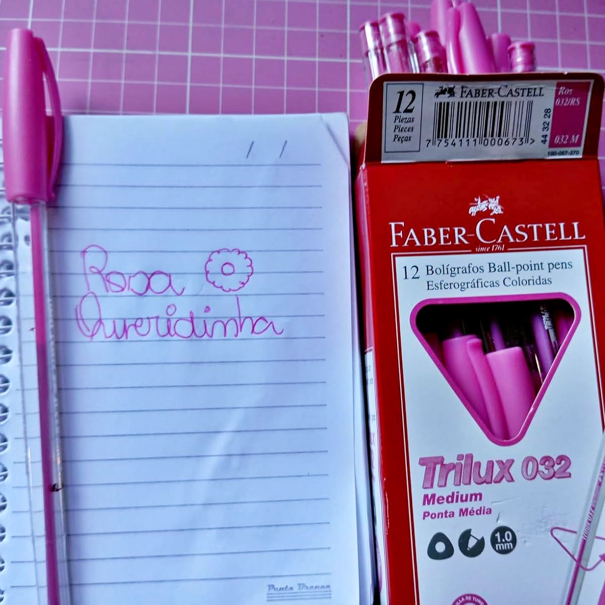 Caneta Trilux Colors 032 1.0 mm 12 Unidades, Faber-Castell, Rosa na Amazon