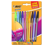 Canetas Coloridas Bic Cristal Fashion 10 Cores Vibrantes na Amazon