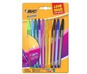 Canetas Coloridas Bic Cristal Fashion 10 Cores Vibrantes na Amazon