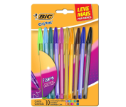 Canetas Coloridas Bic Cristal Fashion – 10 Cores Vibrantes na Amazon