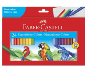 Canetinha Hidrográfica 24 Cores, Faber-Castell na Amazon