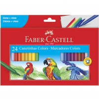 Canetinha Hidrográfica 24 Cores, Faber-Castell na Amazon