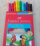 Canetinha Hidrográfica, Faber-Castell, 15.0112CZF, 12 Cores na Amazon
