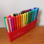 Canetinha Hidrográfica, Faber-Castell, 15.0136VVZF, Vai E Vem, 36 Cores Neon, Cor: Multicor na Amazon