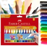 Canetinha Hidrográfica, Faber-Castell, Jumbo, 12 Cores na Amazon