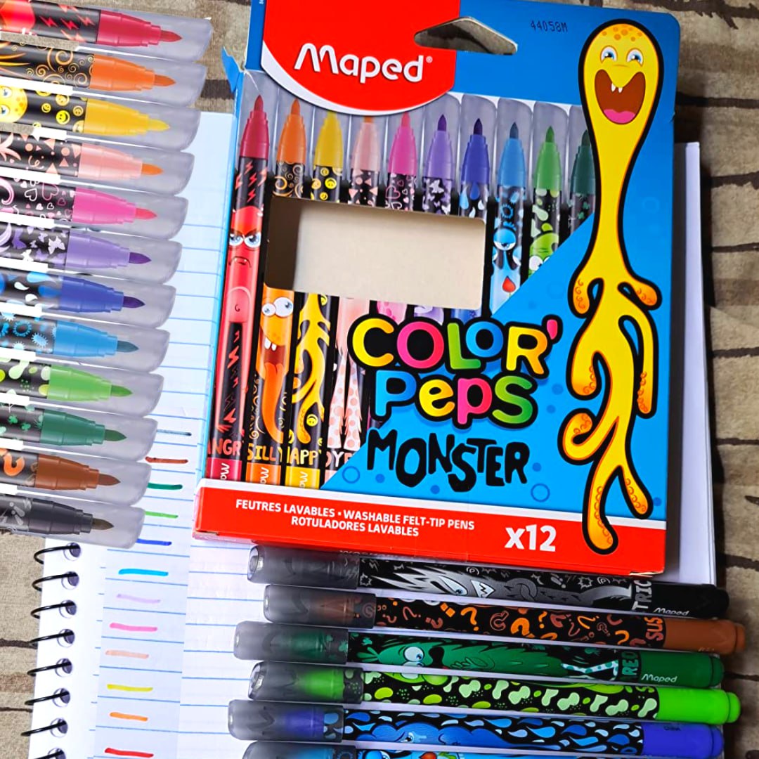 Canetinha Hidrográfica, Maped, Color Pep’s Monsters, 845400, 12 unidades na Amazon