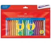 Canetinha Ponta Vai e Vem 24 Cores, Faber-Castell na Amazon