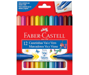 Canetinha Vai e Vem 12 Cores, Faber-Castell – Multicor na Amazon