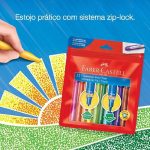 Canetinha Vai e Vem 12 Cores, Faber-Castell na Amazon