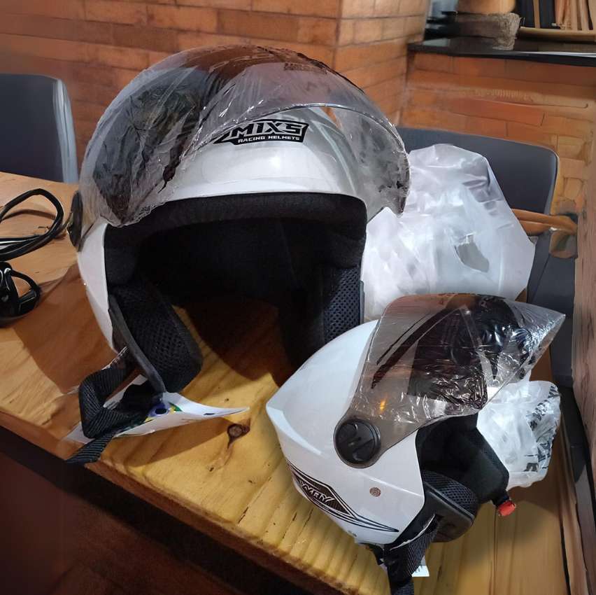 Capacete Aberto Mixs Way Viseira Fume Branco 58 na Amazon