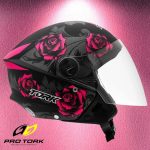 CAPACETE ABERTO PRO TORK NEW LIBERTY 3 FLOWERS FOSCO ROSA na Amazon