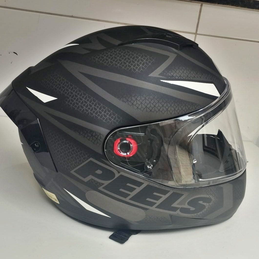 Capacete Moto Fechado Peels Icon Fast Preto Fosco Branco na Amazon