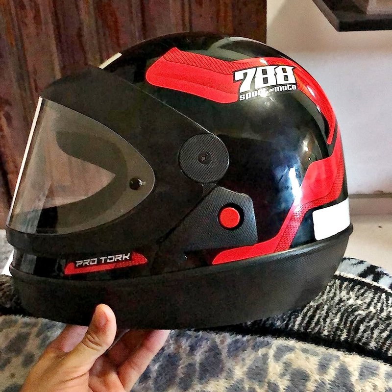 Capacete Moto Pro Tork Automático Sm Preto E Vermelho 788 60 na Amazon