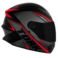 Capacete Moto R8 Pro Tork 60 Viseira Fume Preto/Vermelho na Amazon