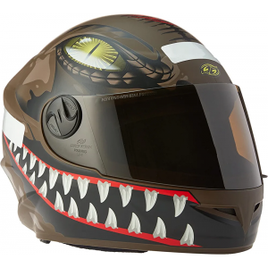 Capacete New Liberty Four Kids Raptor Infantil 54 Viseira Iridium Marrom - Pro Tork na Amazon