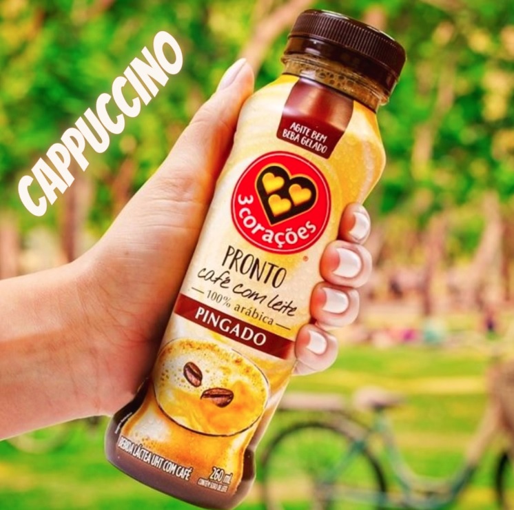 Cappuccino 3 Corações Pronto Café com Leite Pingado 260ml na Amazon