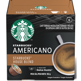 Cápsula Starbucks Americano House Blend 12 Unidades na Dolce Gusto