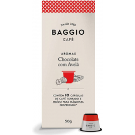 Cápsulas de Café Baggio Aroma Chocolate com Avelã Compatível com Nespresso - 10 Unidades na Amazon
