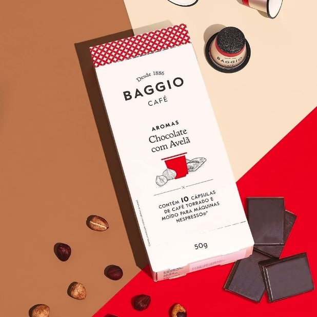 Cápsulas de Café Baggio Café Aroma Chocolate com Avelã, compatível com Nespresso, contém 10 cápsulas na Amazon