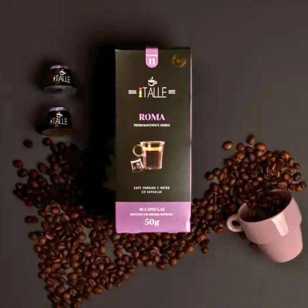 Cápsulas de Café moido e torrado Cafe Italle 10 Und Roma na Amazon