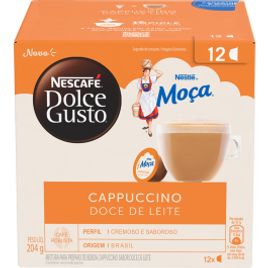 Cápsulas Dolce Gusto Cappuccino Moça Doce de Leite - 12 Unidades na Dolce Gusto