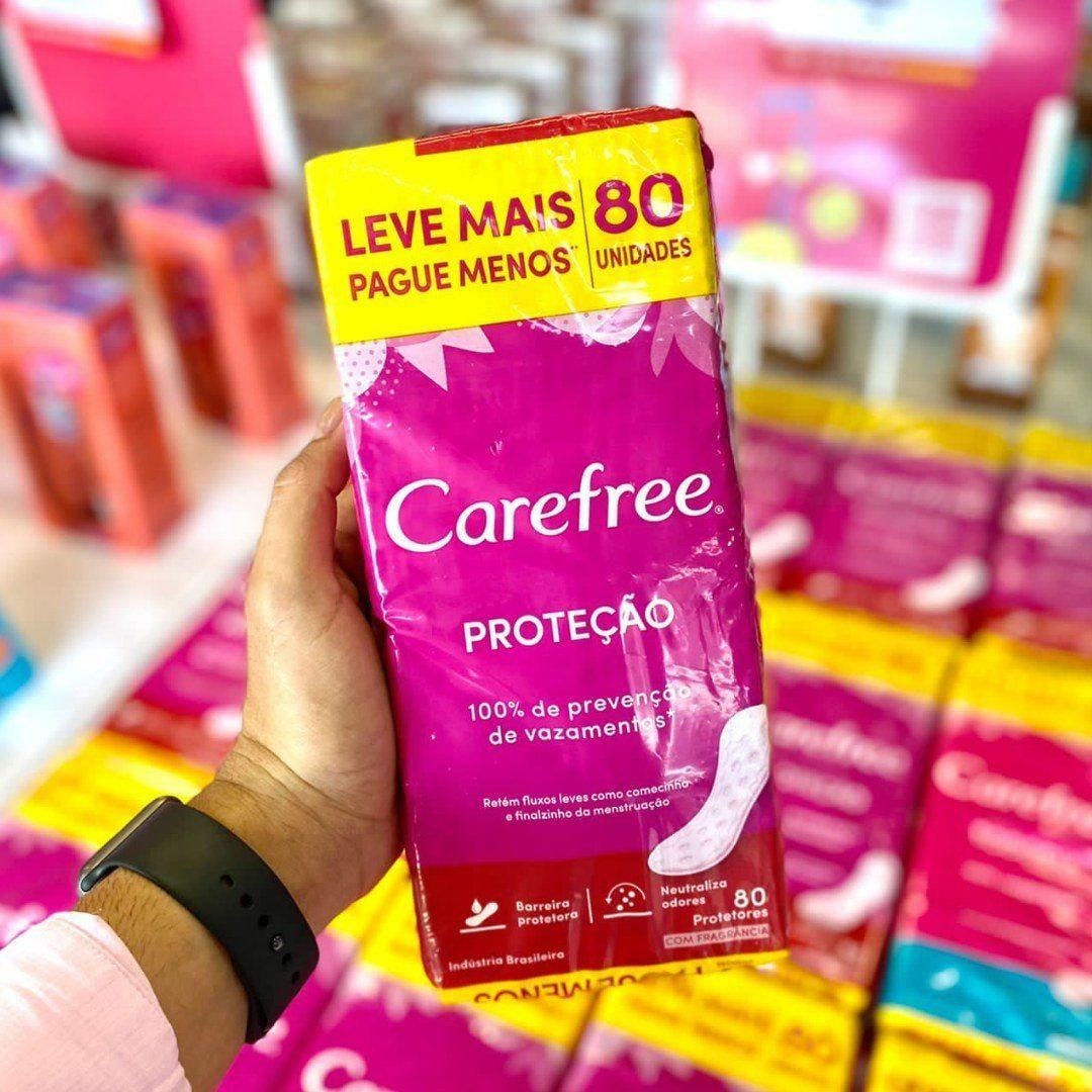 CAREFREE Protetor Diário Proteção Com Fragrância 80 unidades na Amazon