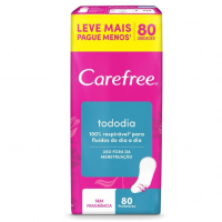 Carefree Protetor Diário Todo Dia Sem Perfume 80 Unidades na Amazon