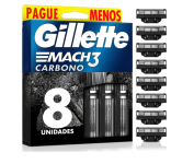 Carga para Aparelho de Barbear com Carvão Ativado – 8 unidades – Gillette Mach3 na Amazon