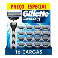 Carga Para Aparelho De Barbear Gillette Mach 3 - 16 Unidades - Preto na Netshoes