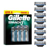 Carga Para Aparelho De Barbear Gillette Mach3 - 8 Unidades na Magazine Luiza