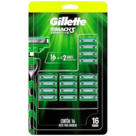 Carga para Aparelho de Barbear Gillette Mach3 Sensitive - 16 unidades na Casas Bahia