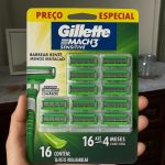 Carga para Aparelho de Barbear Gillette Mach3 Sensitive 16 unidades na Amazon