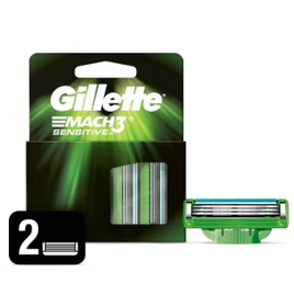 Carga para Aparelho de Barbear Gillette Mach3 Sensitive 2 unidades na Americanas
