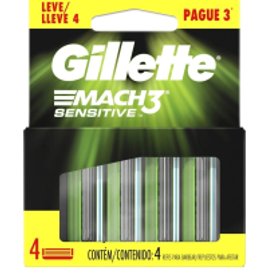 Carga para Aparelho de Barbear Gillette Mach3 Sensitive Leve 4 Pague 3 na Americanas