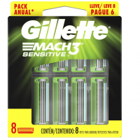 Carga Para Aparelho De Barbear Gillette Mach3 Sensitive Leve 8 Pague 6 na Amazon