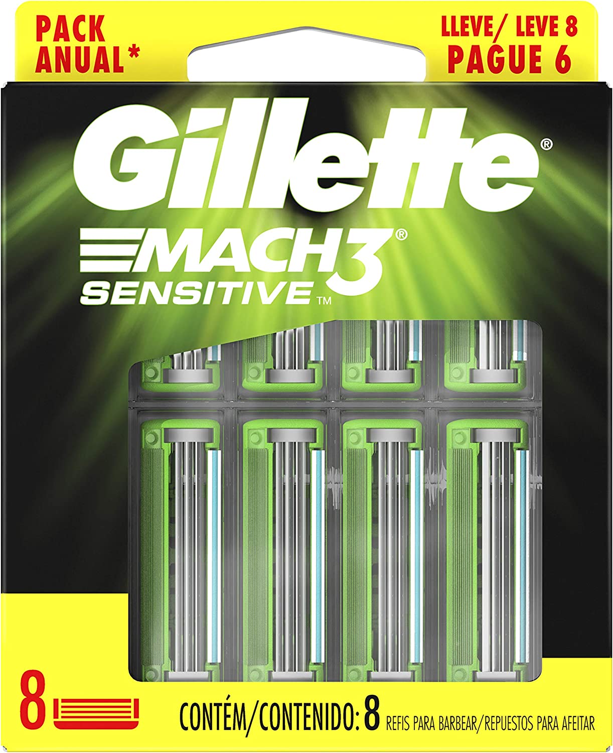 Carga para Aparelho de Barbear Gillette Mach3 Sensitive Leve 8 Pague 6 na Amazon