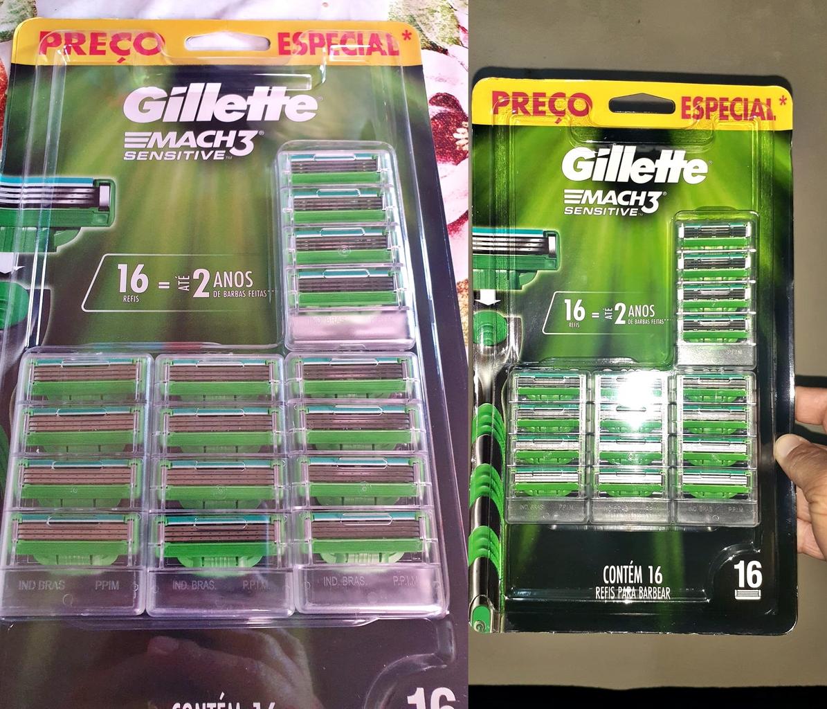 Carga para Aparelho de Barbear Gillette Mach3 Sensitive – 16 unidades na Casas Bahia
