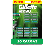 Carga para Aparelho de Barbear Gillette Mach3 Sensitive – 20 unidades na Amazon