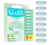 Carga para Aparelho de Depilar com Aloe Vera, Gillette Venus Pele Sensível – 8 unidades na Amazon