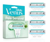 Carga para Aparelho de Depilar com Aloe Vera – Gillette Venus Pele Sensível – 4 unidades na Amazon