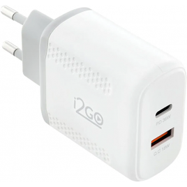 Carregador De Parede Ultra Rápido Com 1 Saída USB-C Power Delivery 36W + 1 Saída USB-A 18W I2GO - I2GO PRO na Amazon