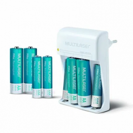 Carregador de Pilhas AA ou AAA Multilaser - CB093 na Multi