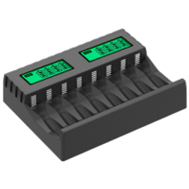 Carregador de Pilhas AAA com Display Pujimax 8 Slots na Aliexpress